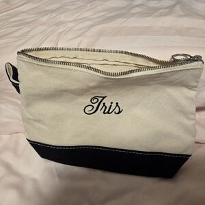 Iris Black and Cream Canvas Bag